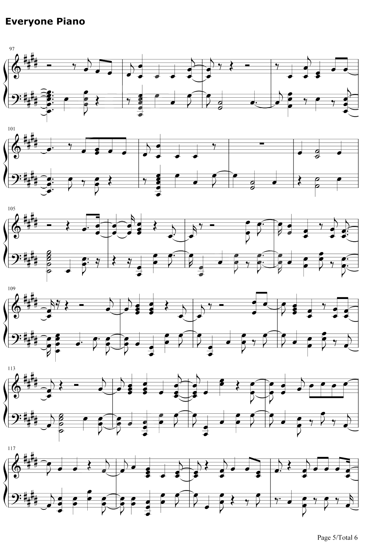 Start Again钢琴谱-One Republic / Logic-十三个原因第二季插曲5