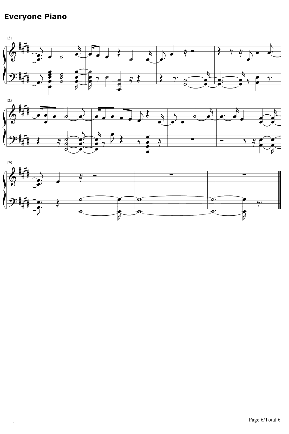 Start Again钢琴谱-One Republic / Logic-十三个原因第二季插曲6