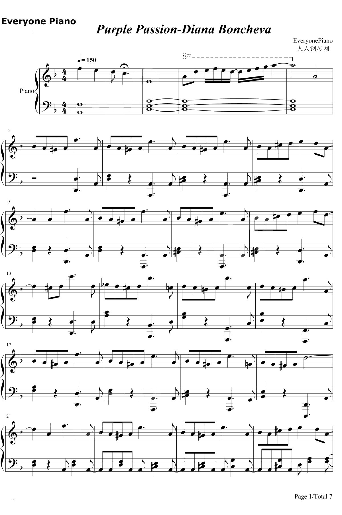 Purple Passion 钢琴谱-Diana Boncheva1