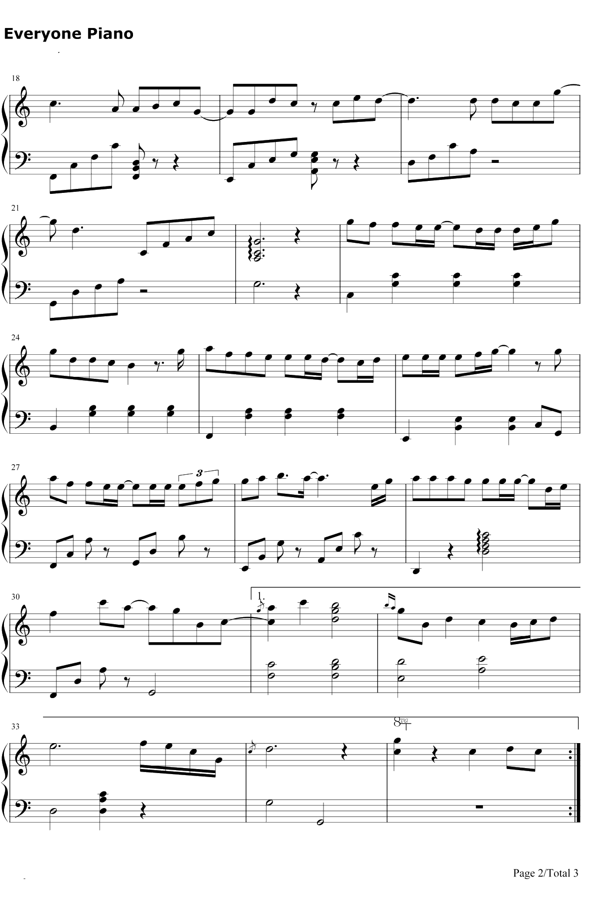 云烟成雨钢琴谱-房东的猫-我是江小白片尾曲2