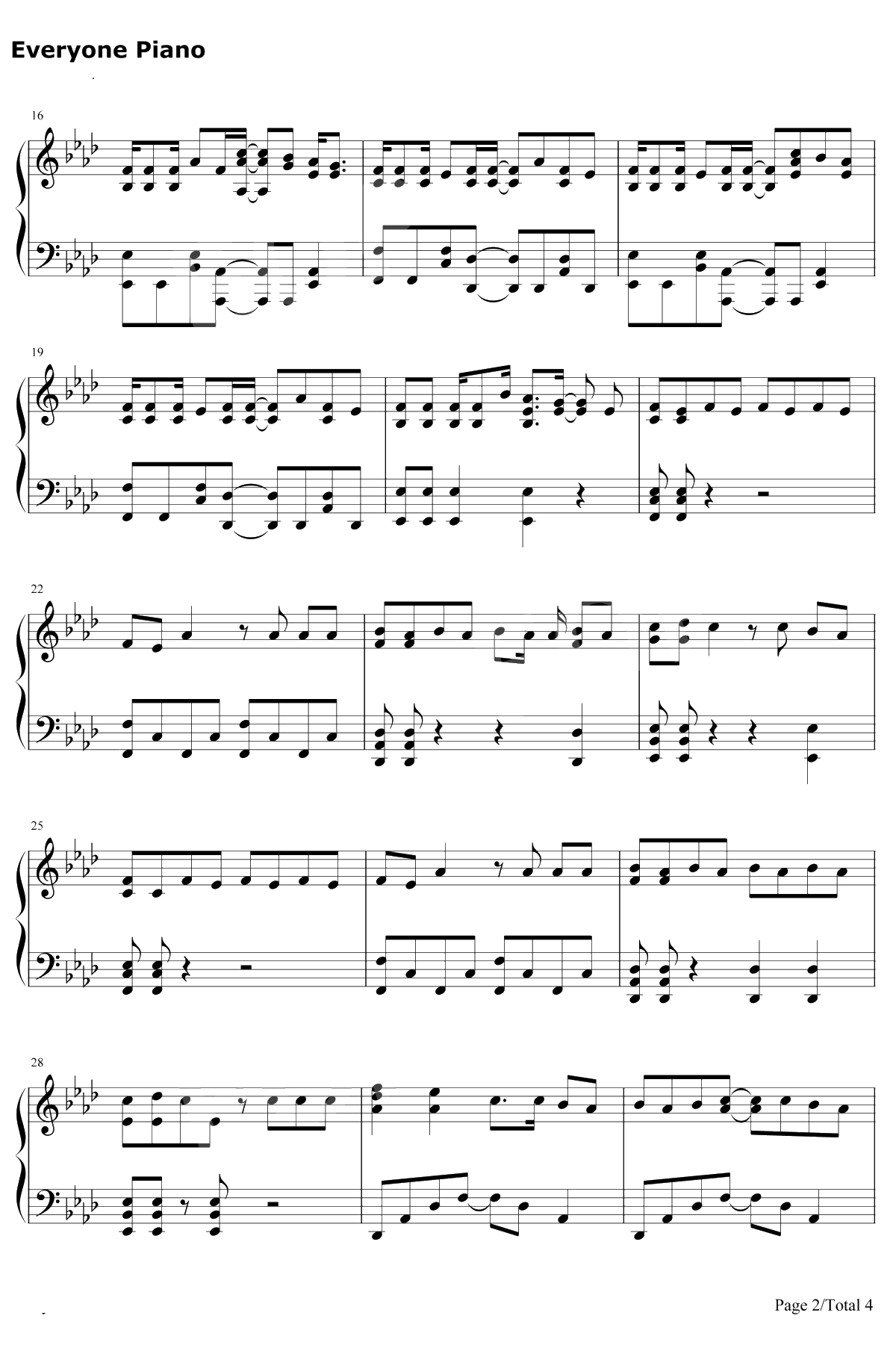 シンボル钢琴谱-Luck Life2