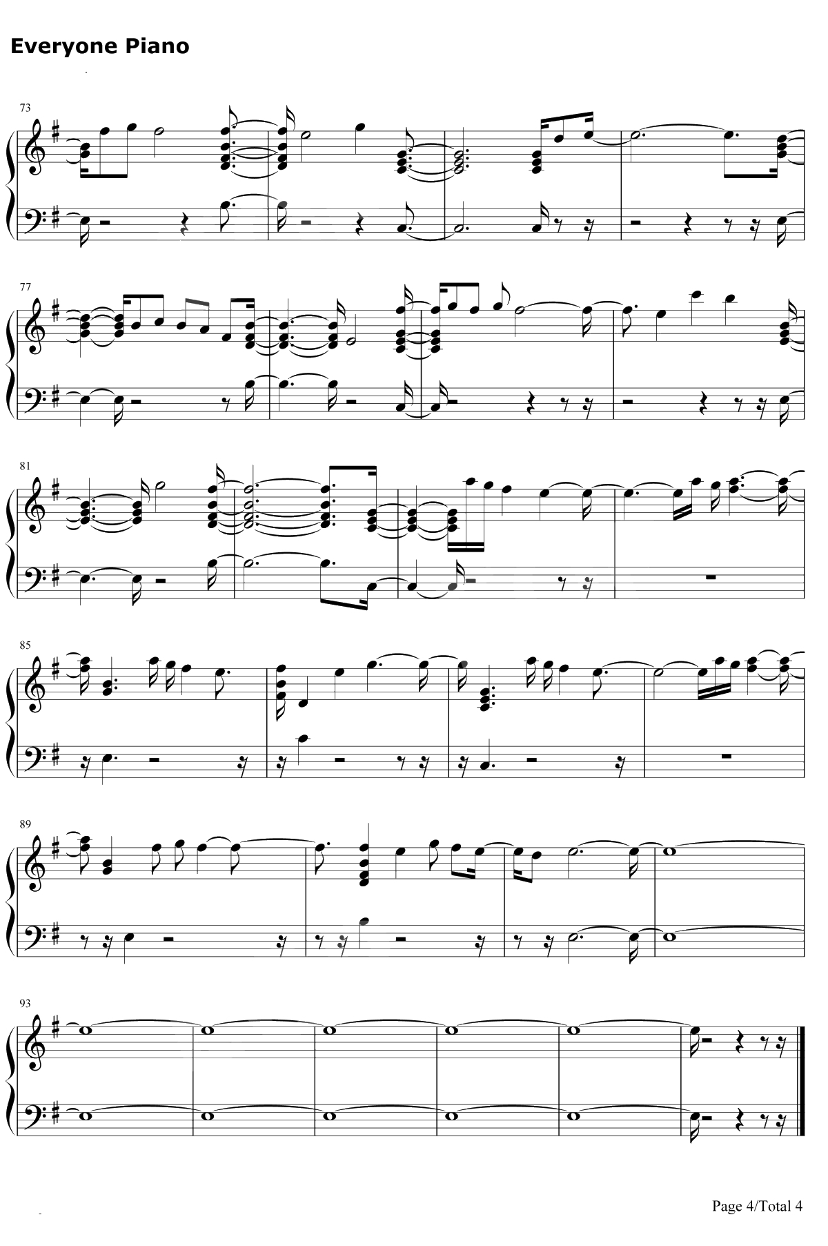 Lovely钢琴谱-Billie Eilish / Khalid4