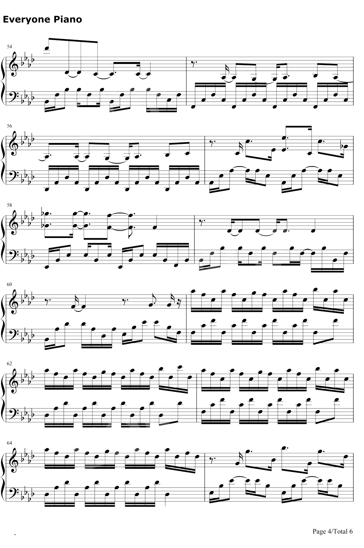 Speak to Me钢琴谱-Amy Lee4