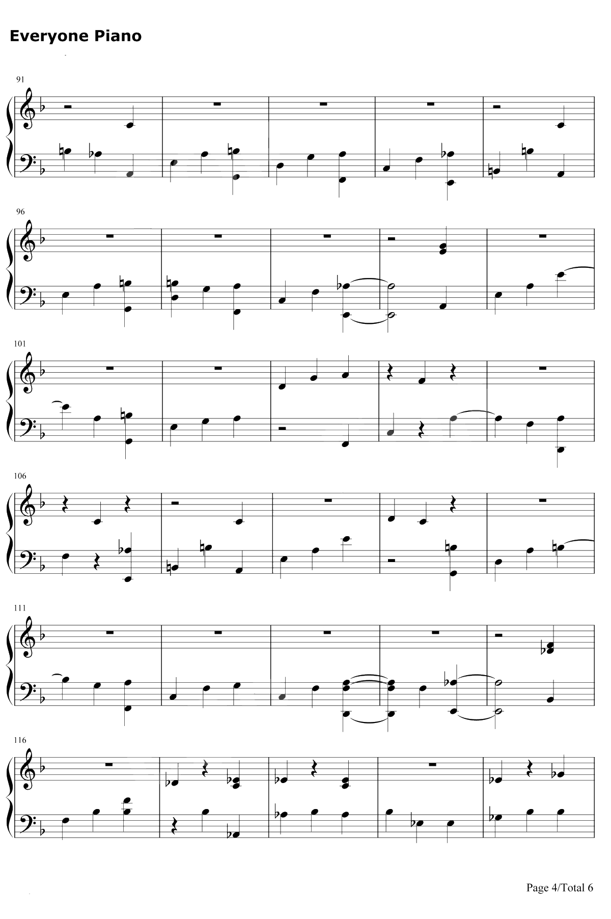 Fall In Line钢琴谱-Christina Aguilera / Demi Lovato4