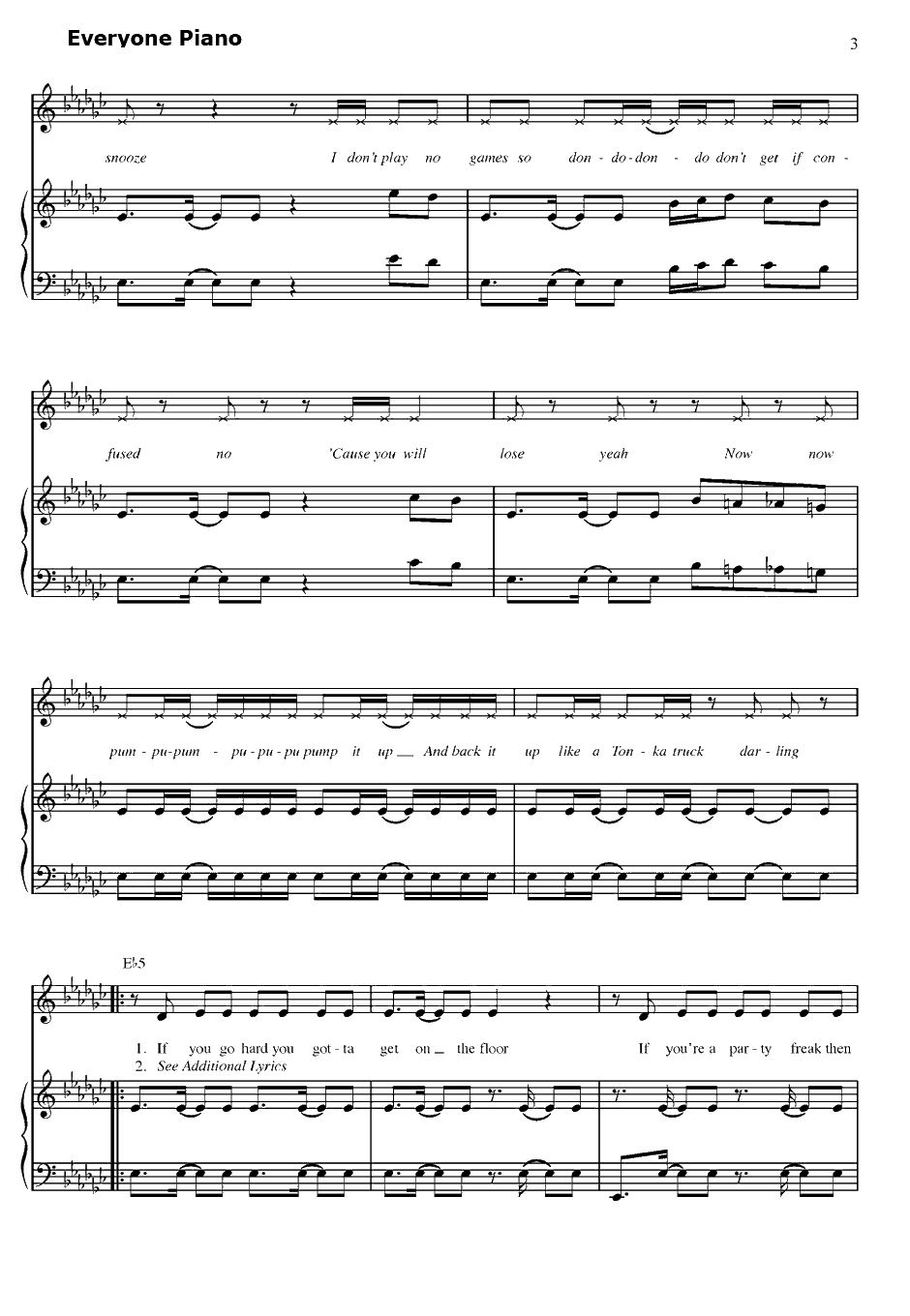 On The Floor钢琴谱-JenniferLopez詹妮弗·洛佩兹3