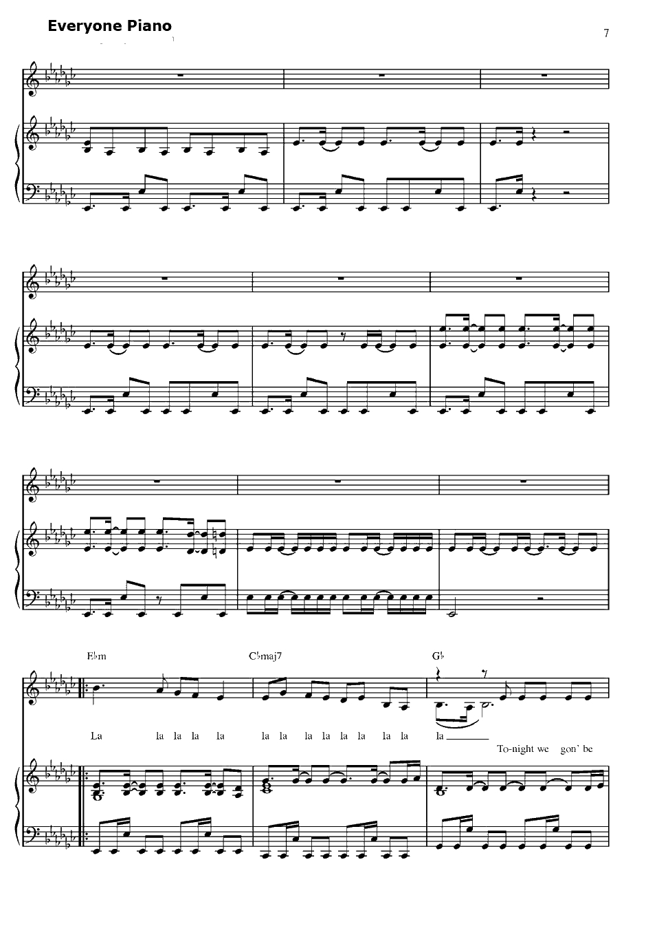 On The Floor钢琴谱-JenniferLopez詹妮弗·洛佩兹7