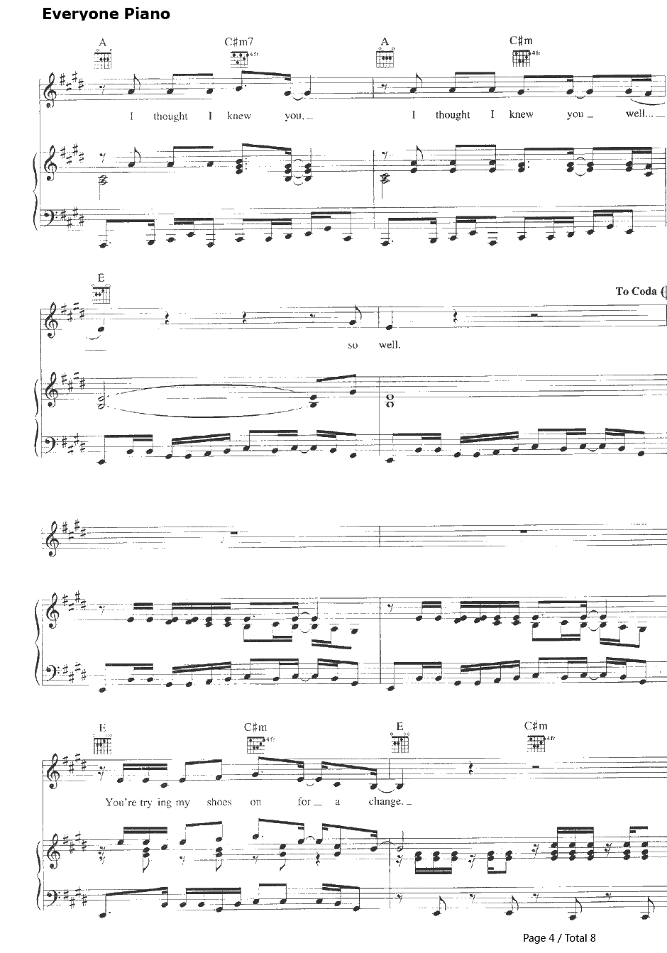 Sun day Morning钢琴谱-NoDoubt4