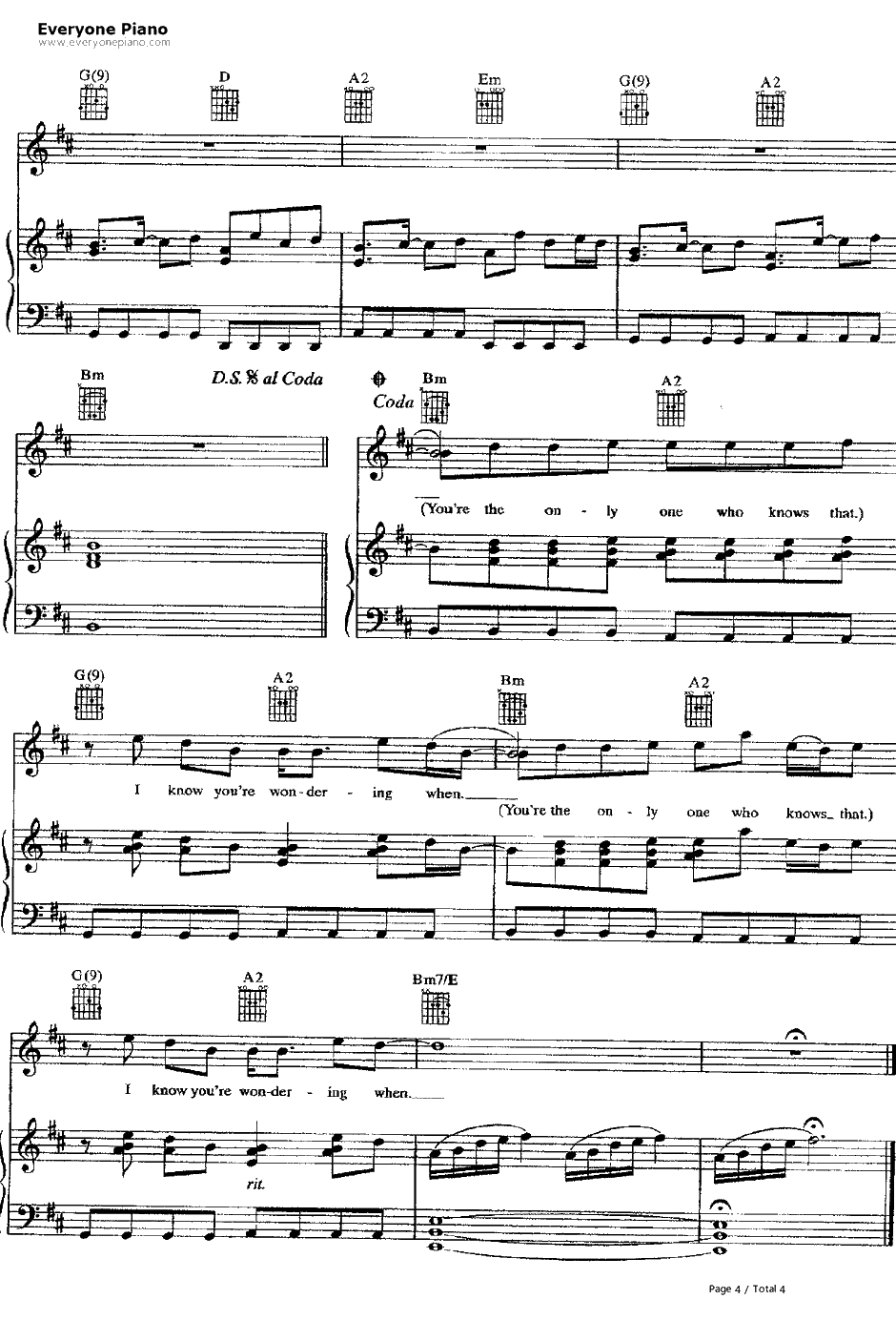 Some day钢琴谱-Nickelback4