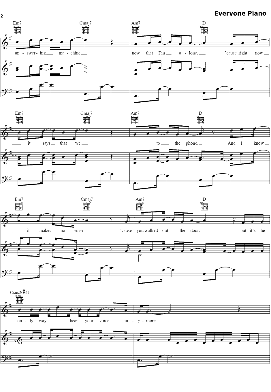 So Sick钢琴谱-Ne-Yo2