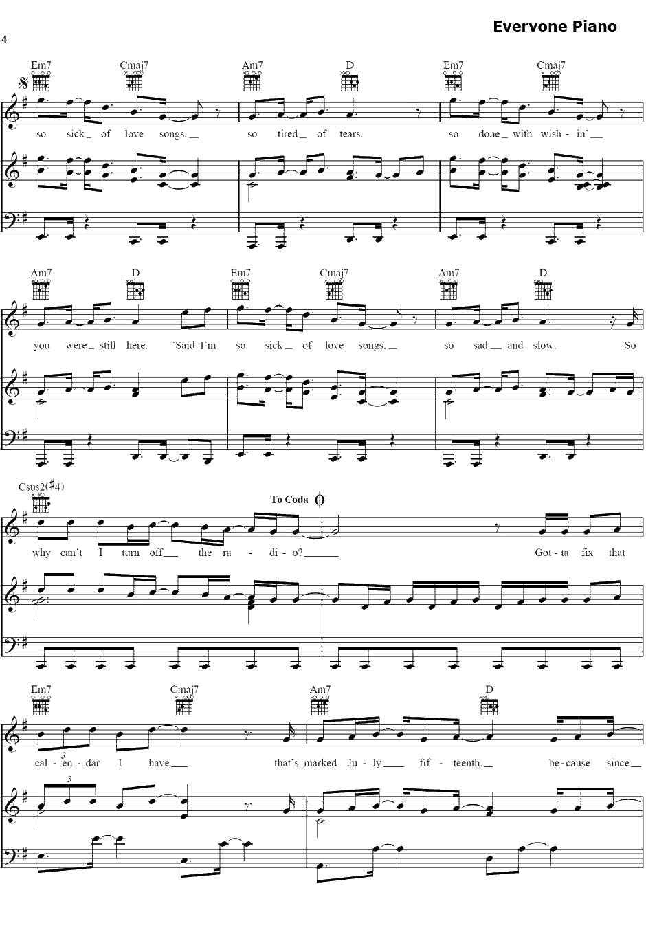 So Sick钢琴谱-Ne-Yo4