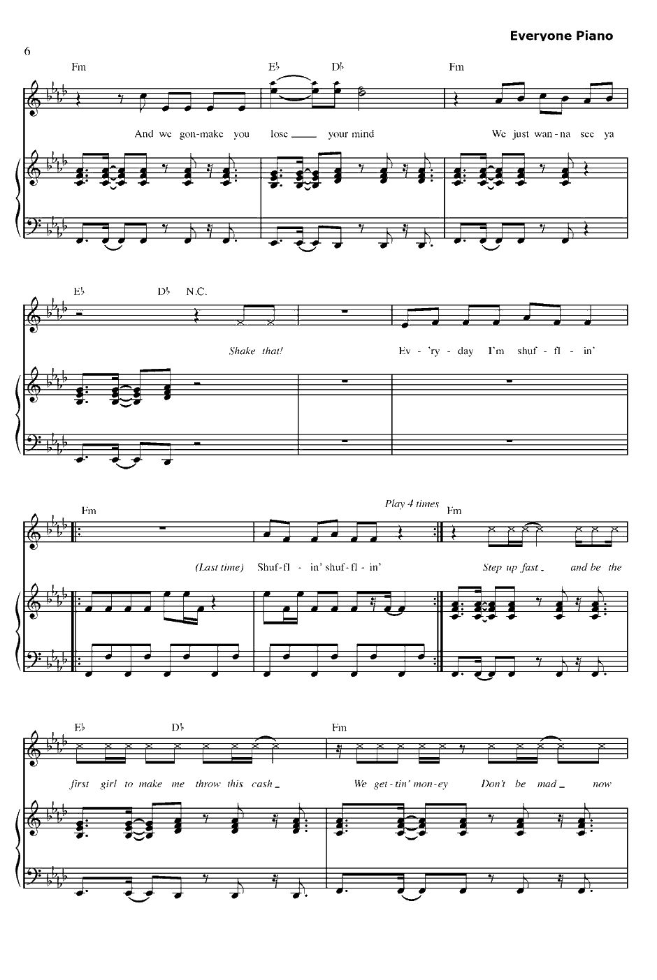 Party Rock An them钢琴谱-LMFAO6