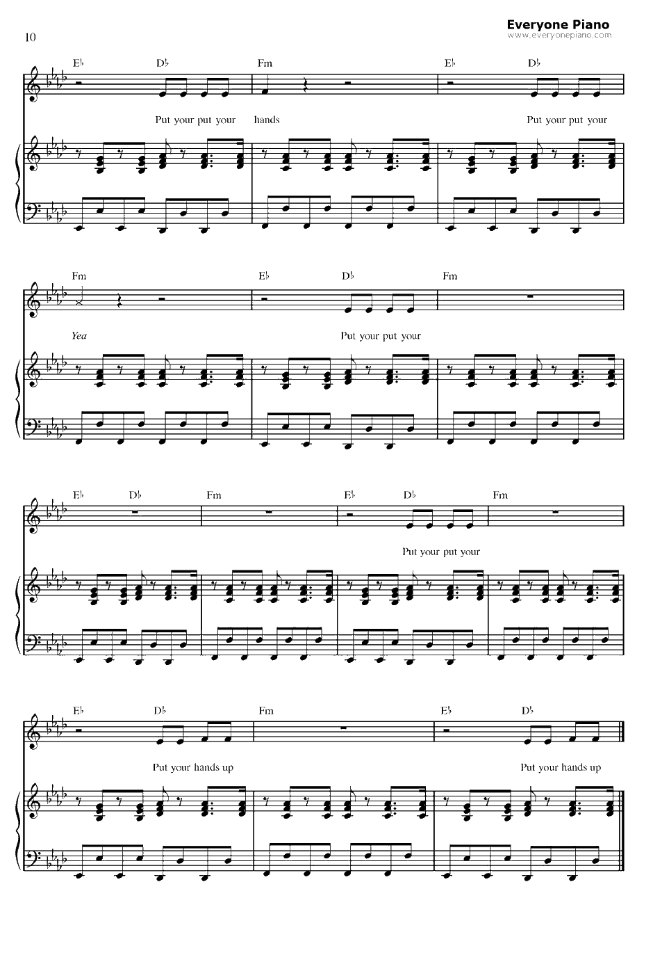 Party Rock An them钢琴谱-LMFAO10