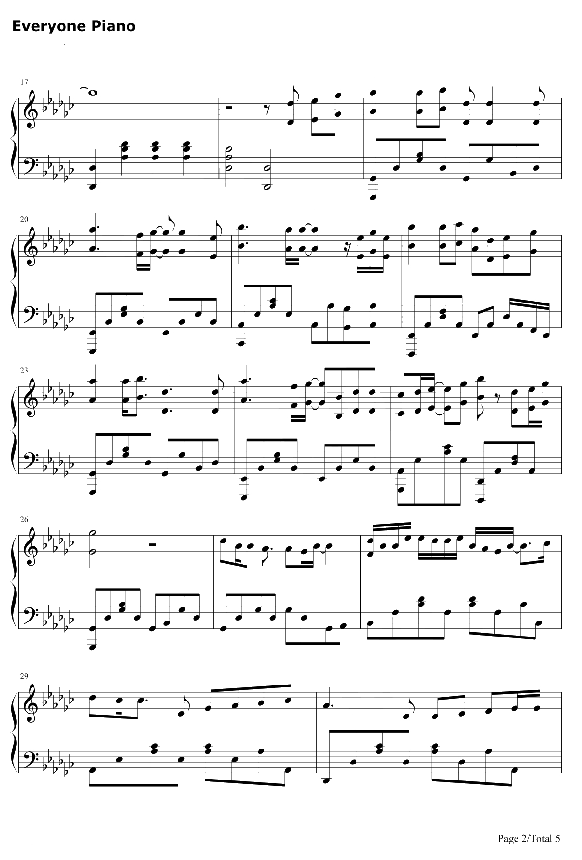 爱的勇气钢琴谱-曲婉婷-离婚律师主题曲2