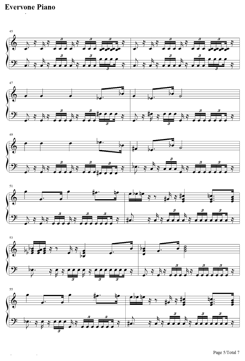 The Imperial March钢琴谱-JohnWilliams-帝国进行曲-星球大战配乐5