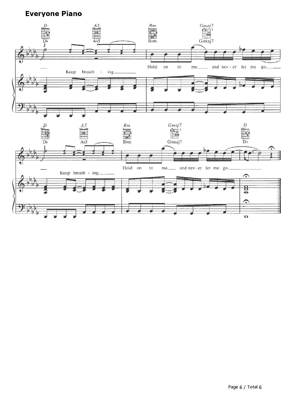 Far Away钢琴谱-Nickelback6