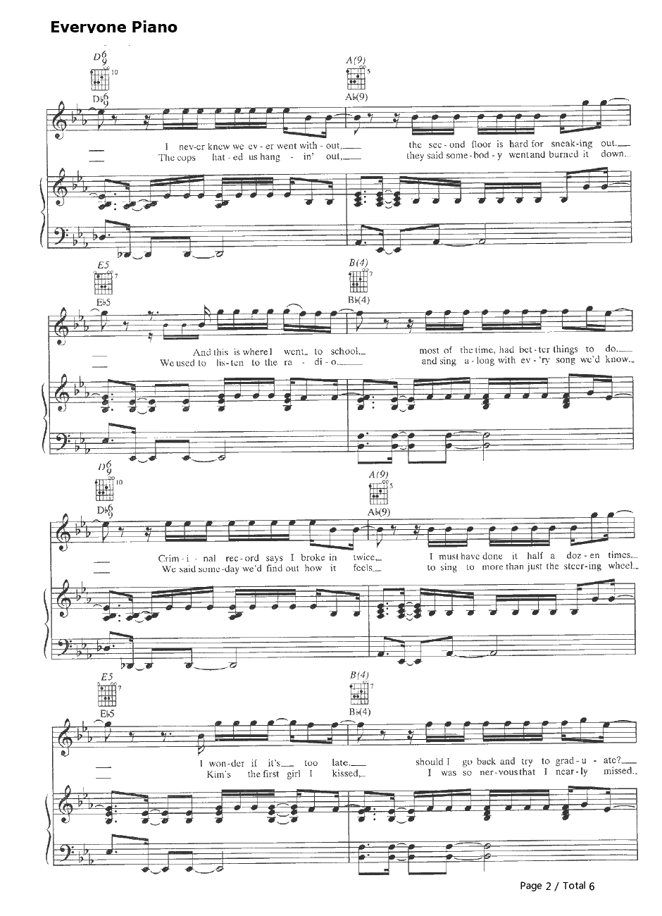 Photograph钢琴谱-Nickelback2