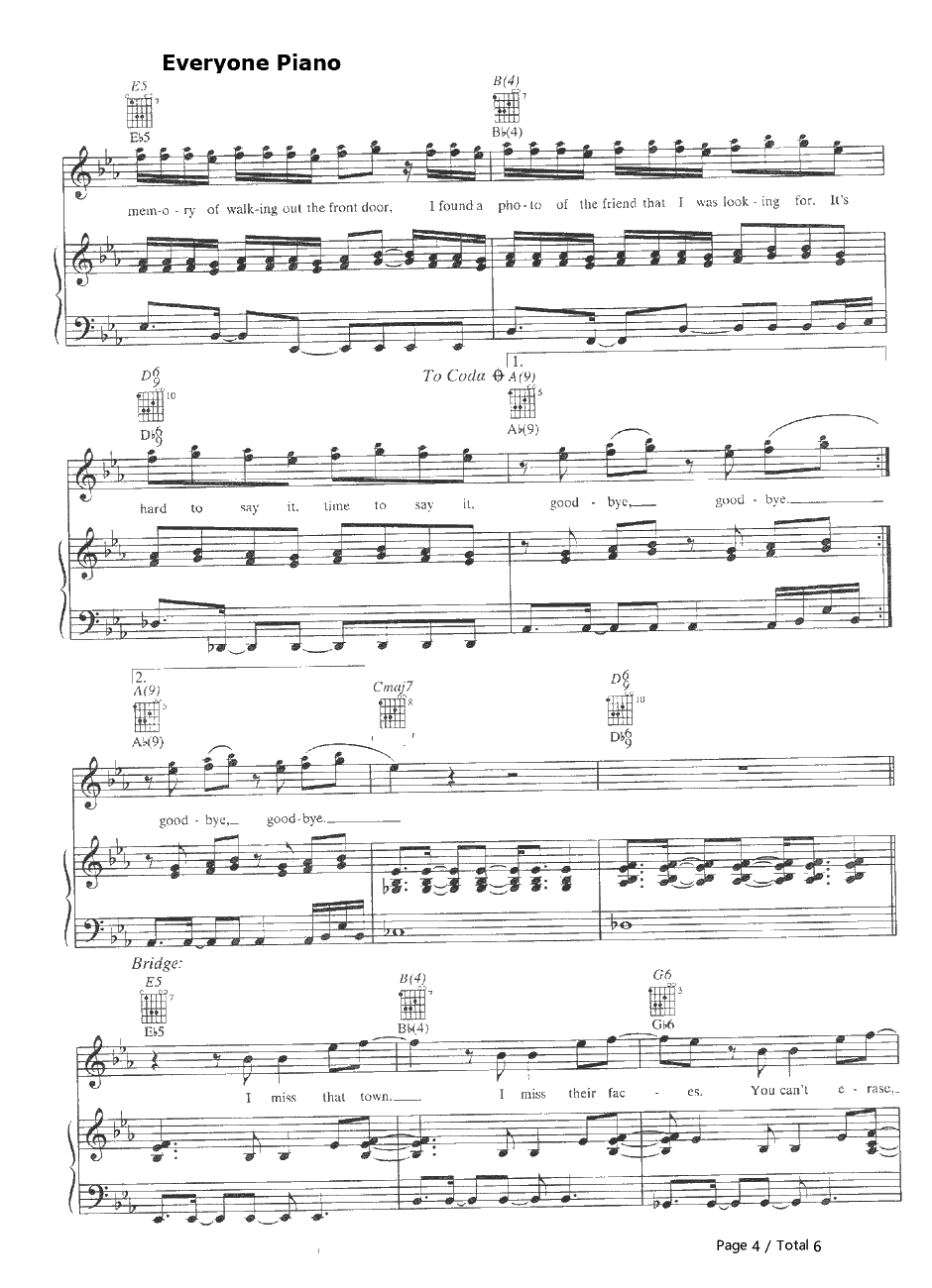 Photograph钢琴谱-Nickelback4