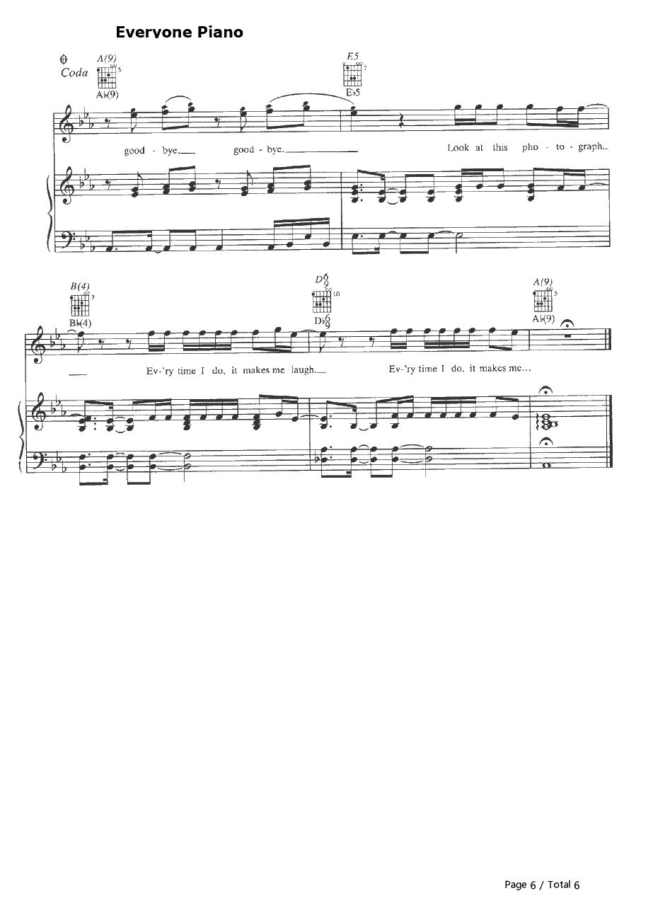 Photograph钢琴谱-Nickelback6