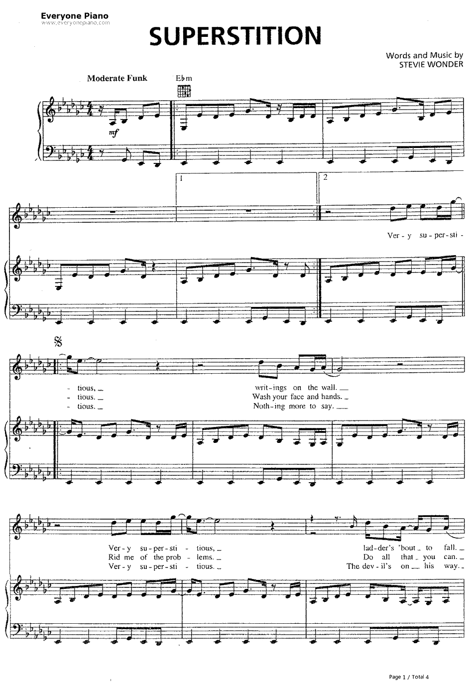 Superstition钢琴谱-StevieWonder1