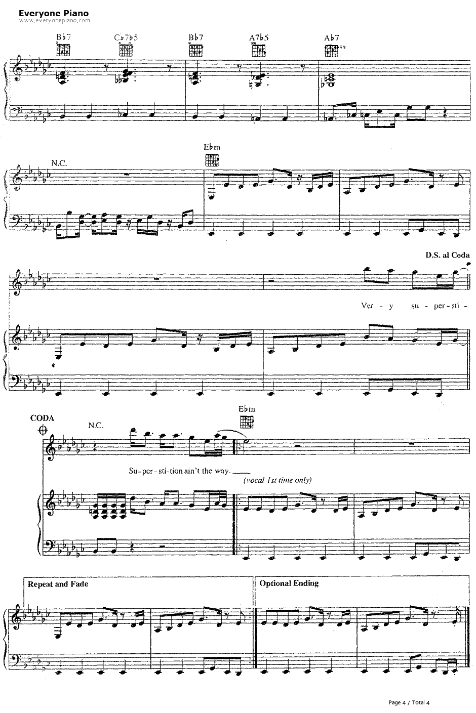 Superstition钢琴谱-StevieWonder4