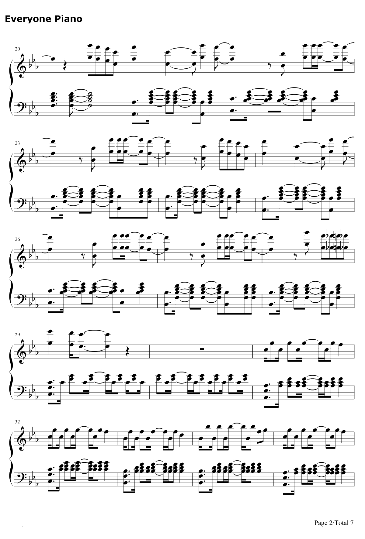 Blame钢琴谱-CalvinHarrisft.JohnNewman2