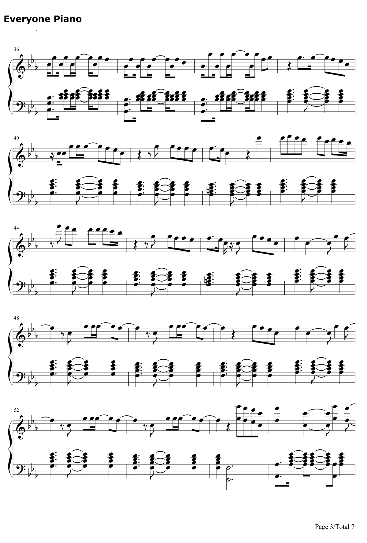 Blame钢琴谱-CalvinHarrisft.JohnNewman3