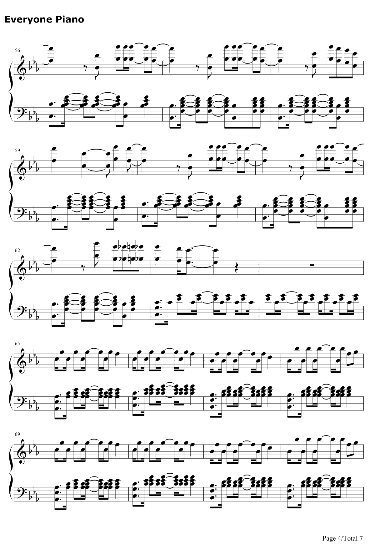 Blame钢琴谱-CalvinHarrisft.JohnNewman4