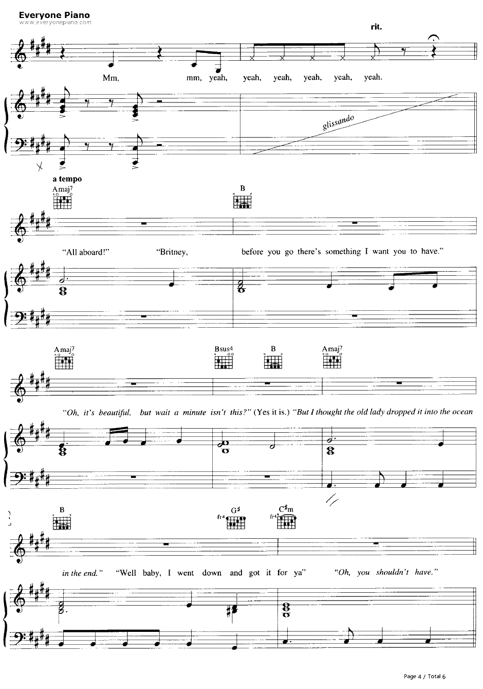 Oops!...IDidItAgain钢琴谱-BritneySpears布兰妮·斯皮尔斯4