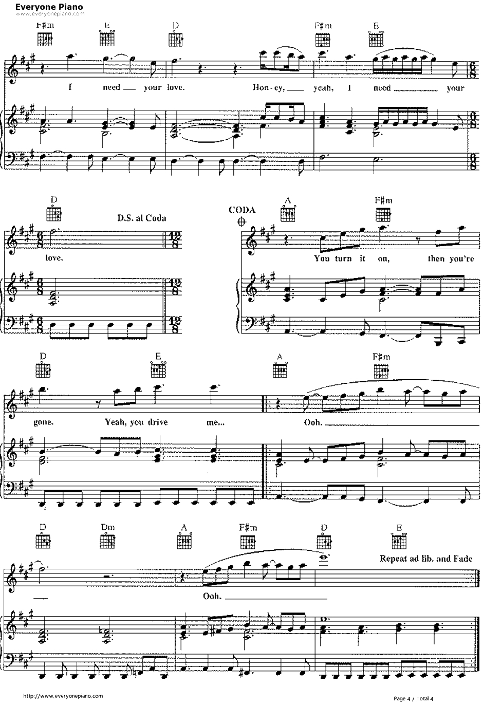 Crazy钢琴谱-Aerosmith4