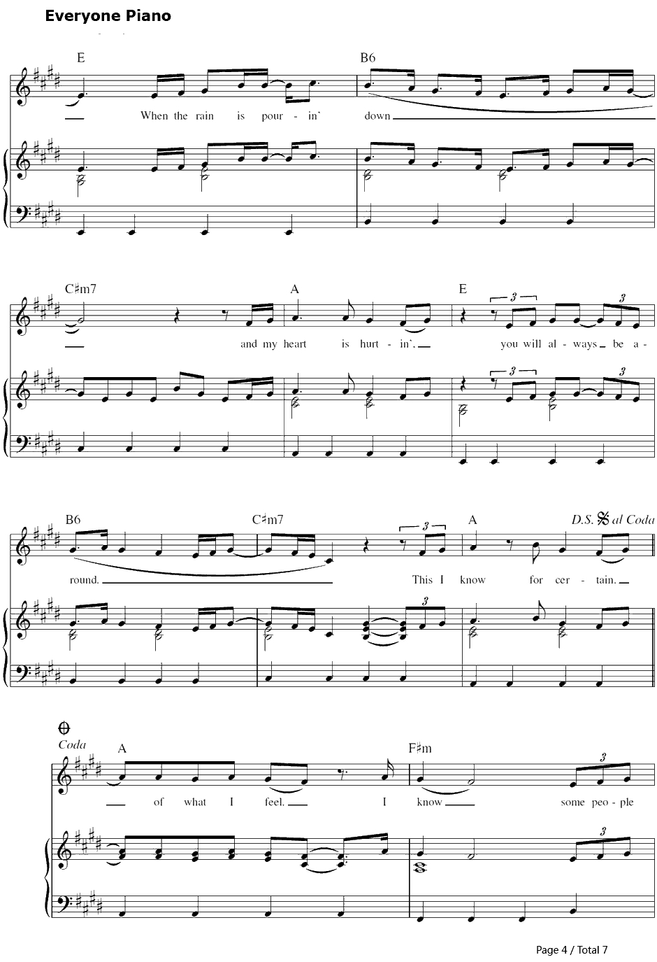 No One钢琴谱-AliciaKeys4