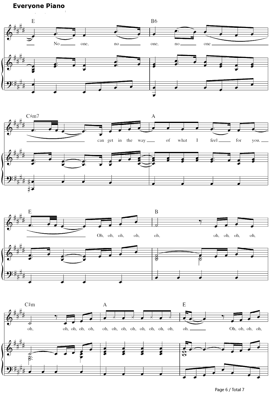 No One钢琴谱-AliciaKeys6