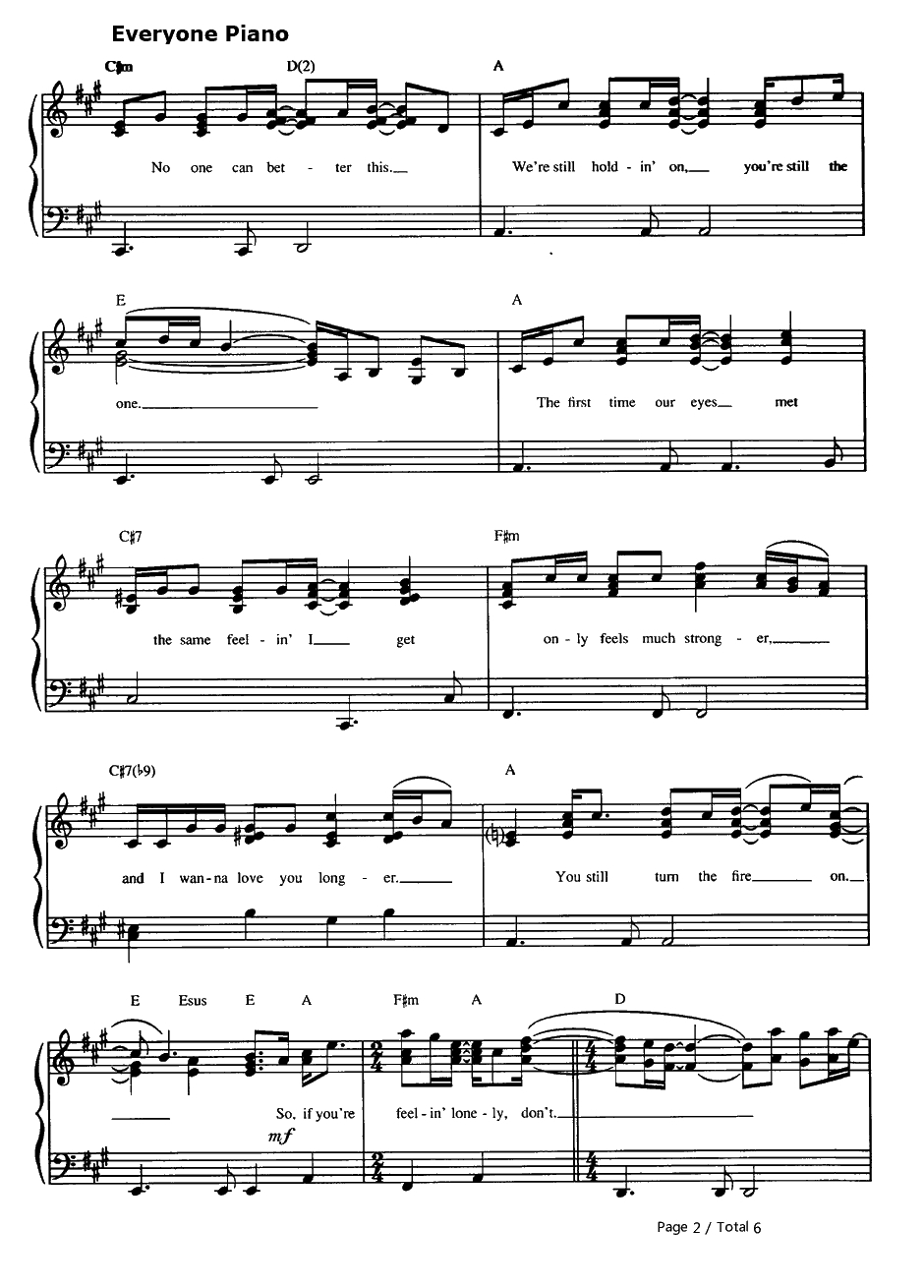 Please For give Me钢琴谱-BryanAdams　布莱恩·亚当斯2