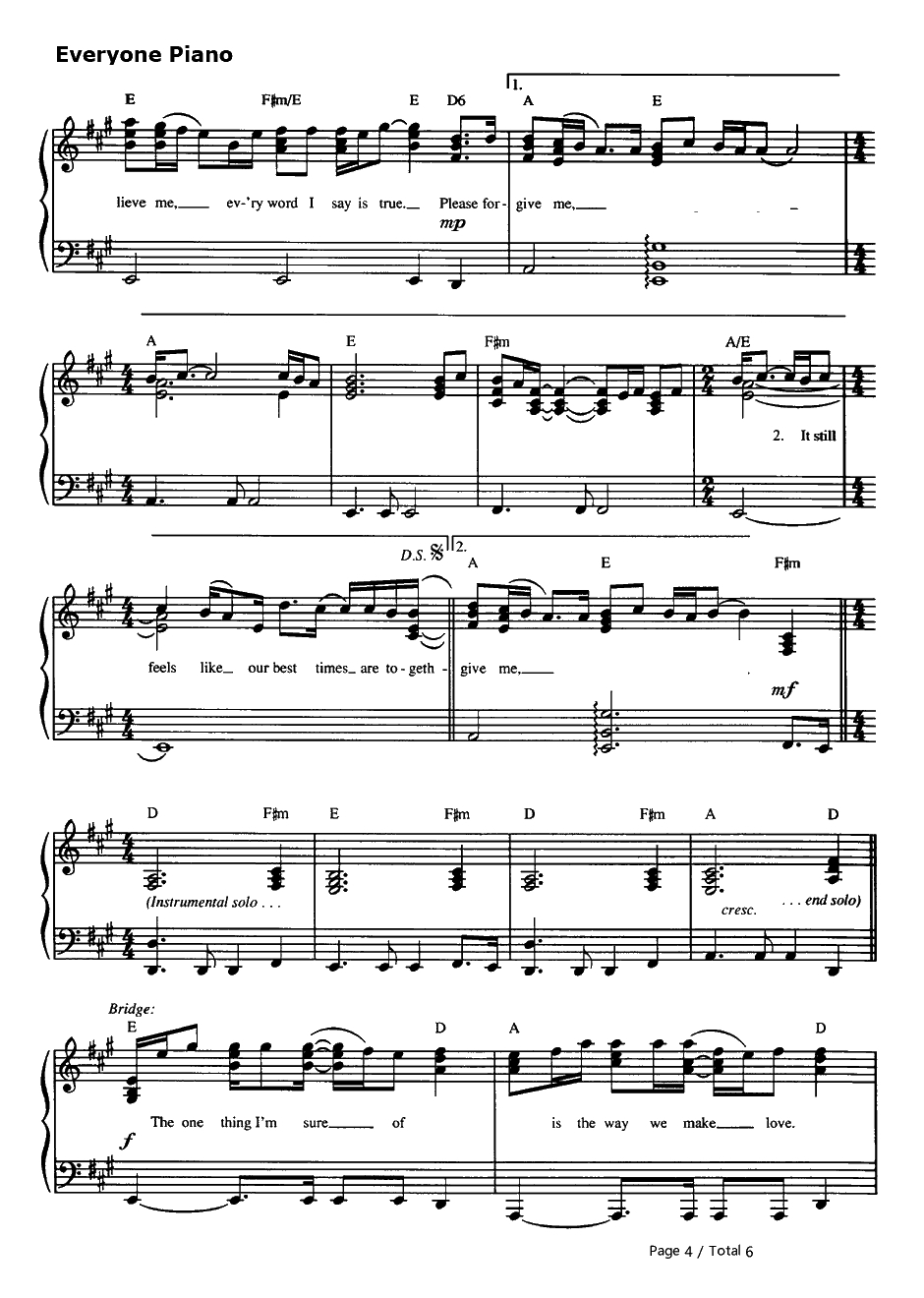 Please For give Me钢琴谱-BryanAdams　布莱恩·亚当斯4