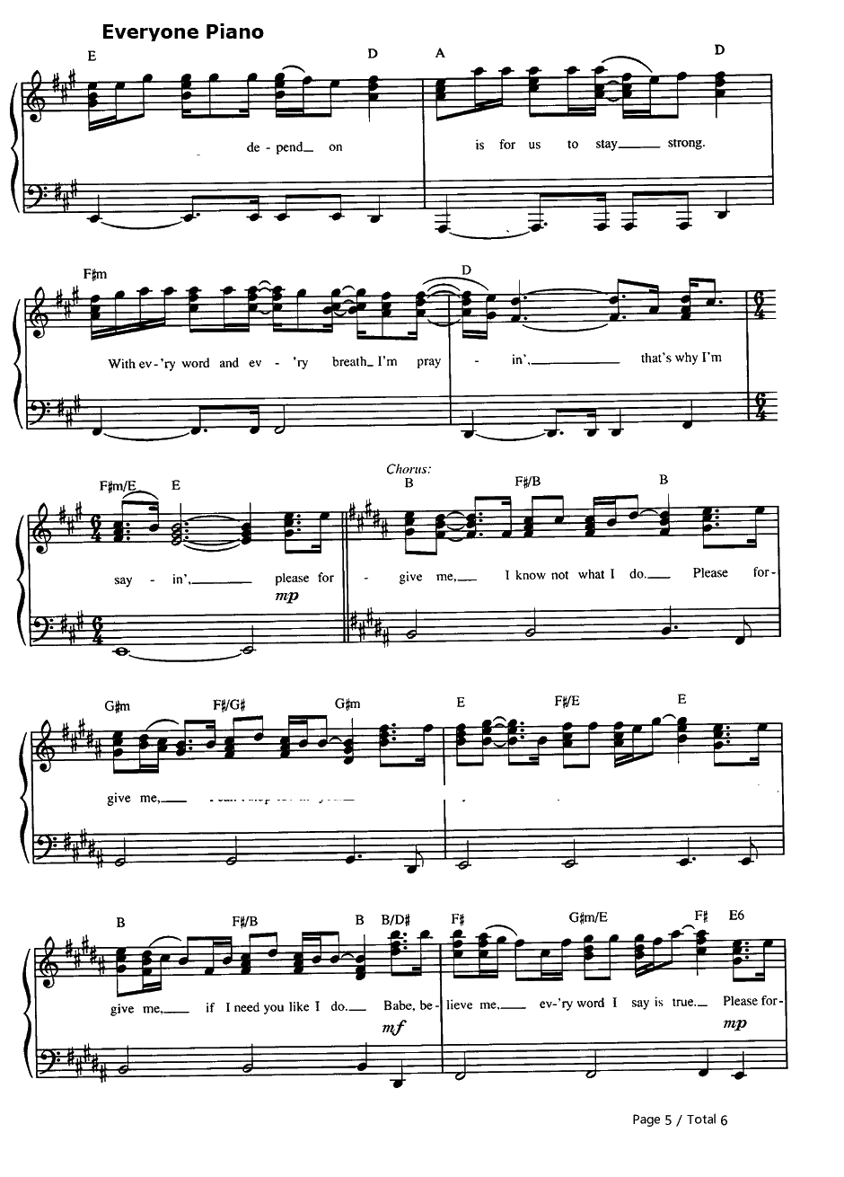 Please For give Me钢琴谱-BryanAdams　布莱恩·亚当斯5