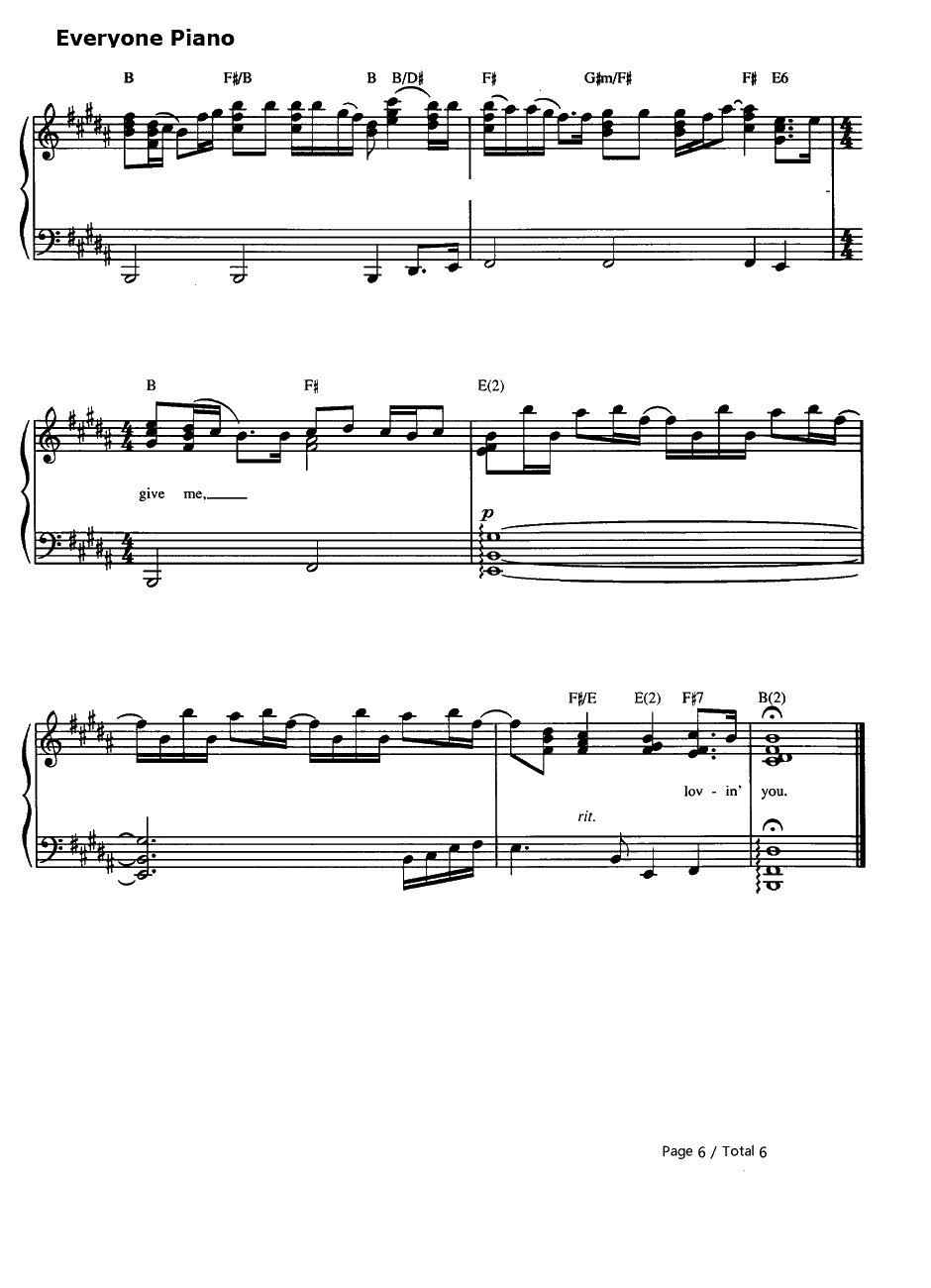 Please For give Me钢琴谱-BryanAdams　布莱恩·亚当斯6
