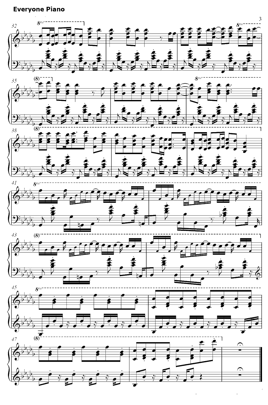 Fallen Angel钢琴谱-AimeeB-吊带袜天使ED3