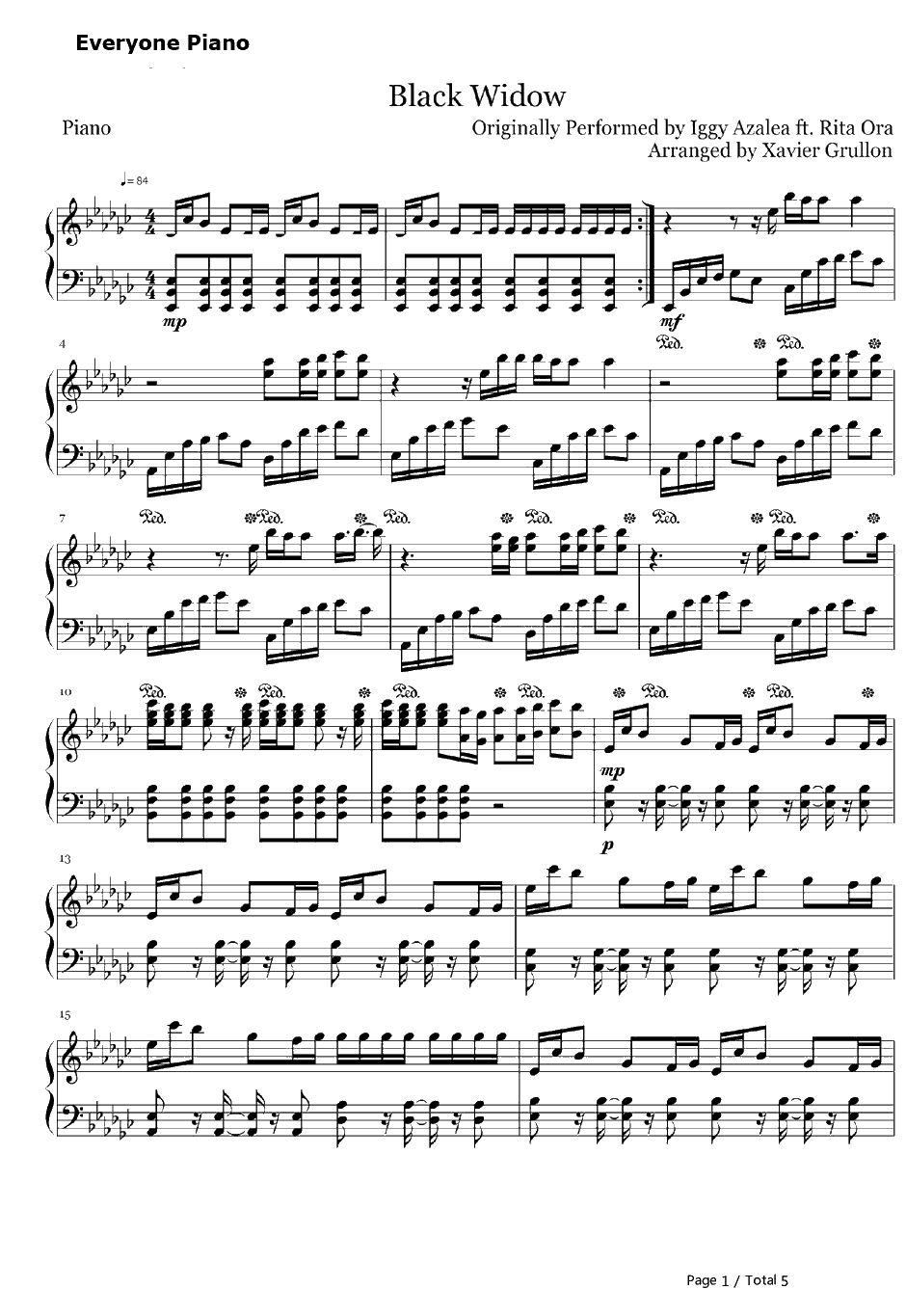 Black Widow钢琴谱-IggyAzaleaft.RitaOra-IggyAzaleaft.RitaOra1