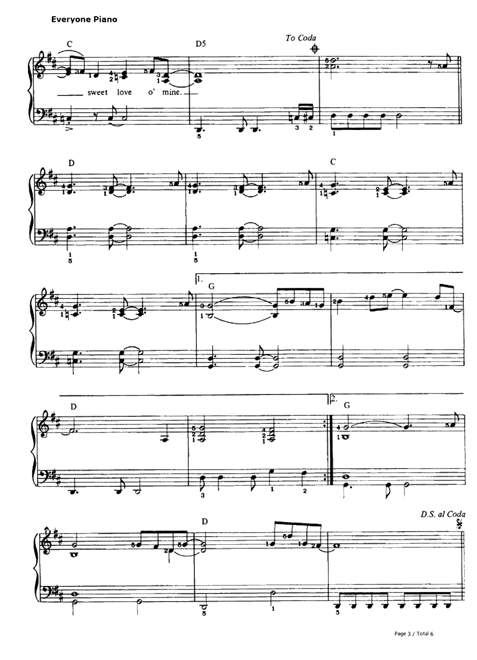 Sweet Child O'Mine钢琴谱-GunsN'Roses　　枪炮与玫瑰3