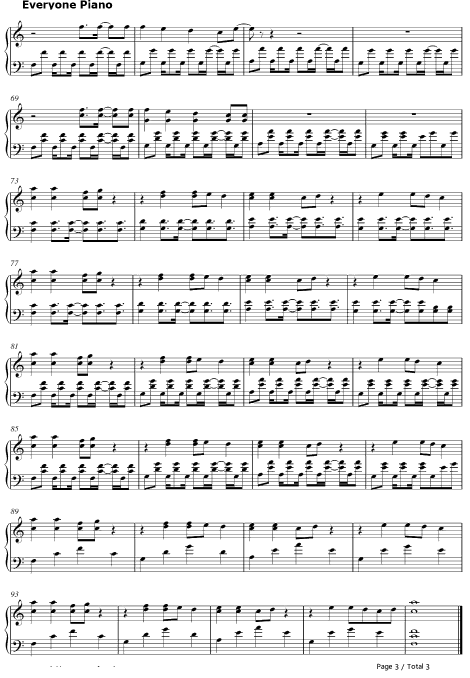 I Follow Rivers钢琴谱-LykkeLi3