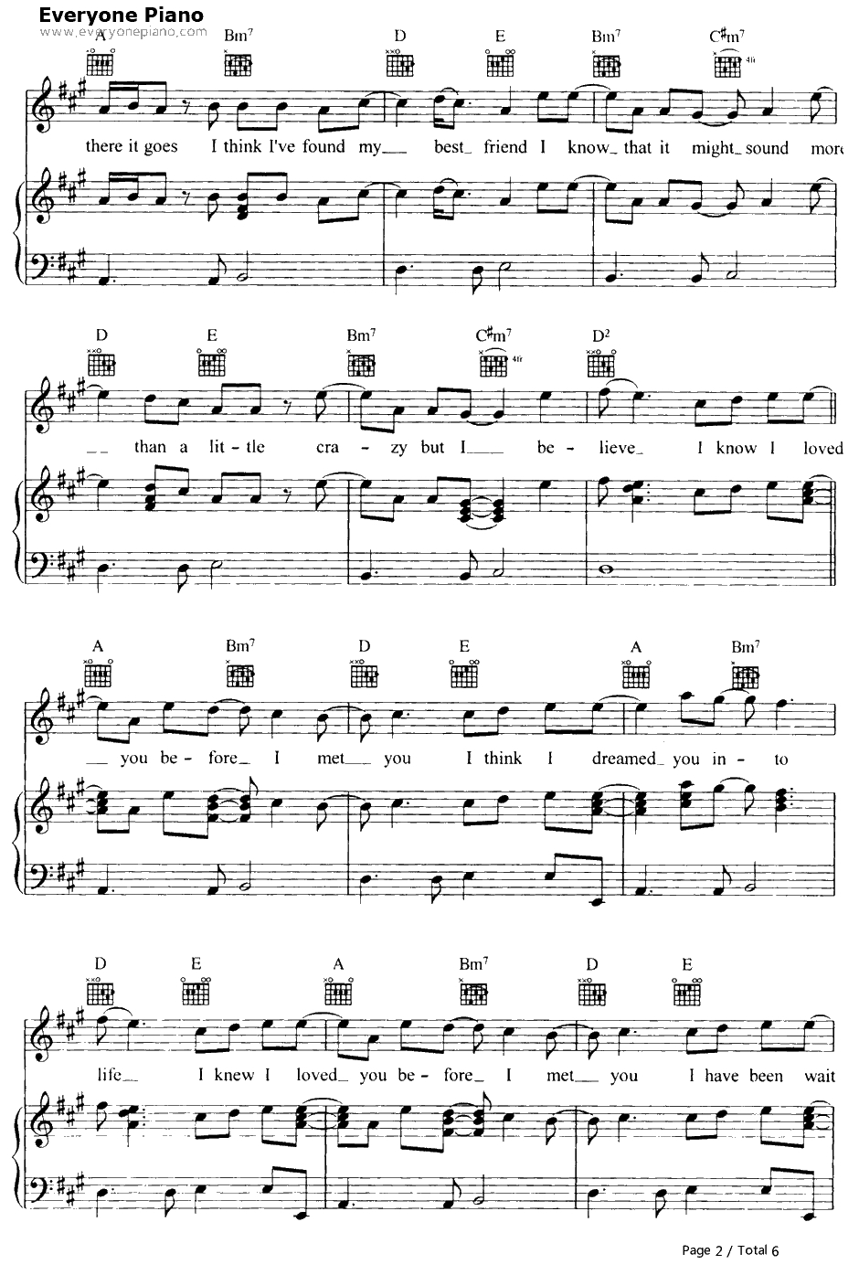 I Knew I Loved You钢琴谱-SavageGarden2