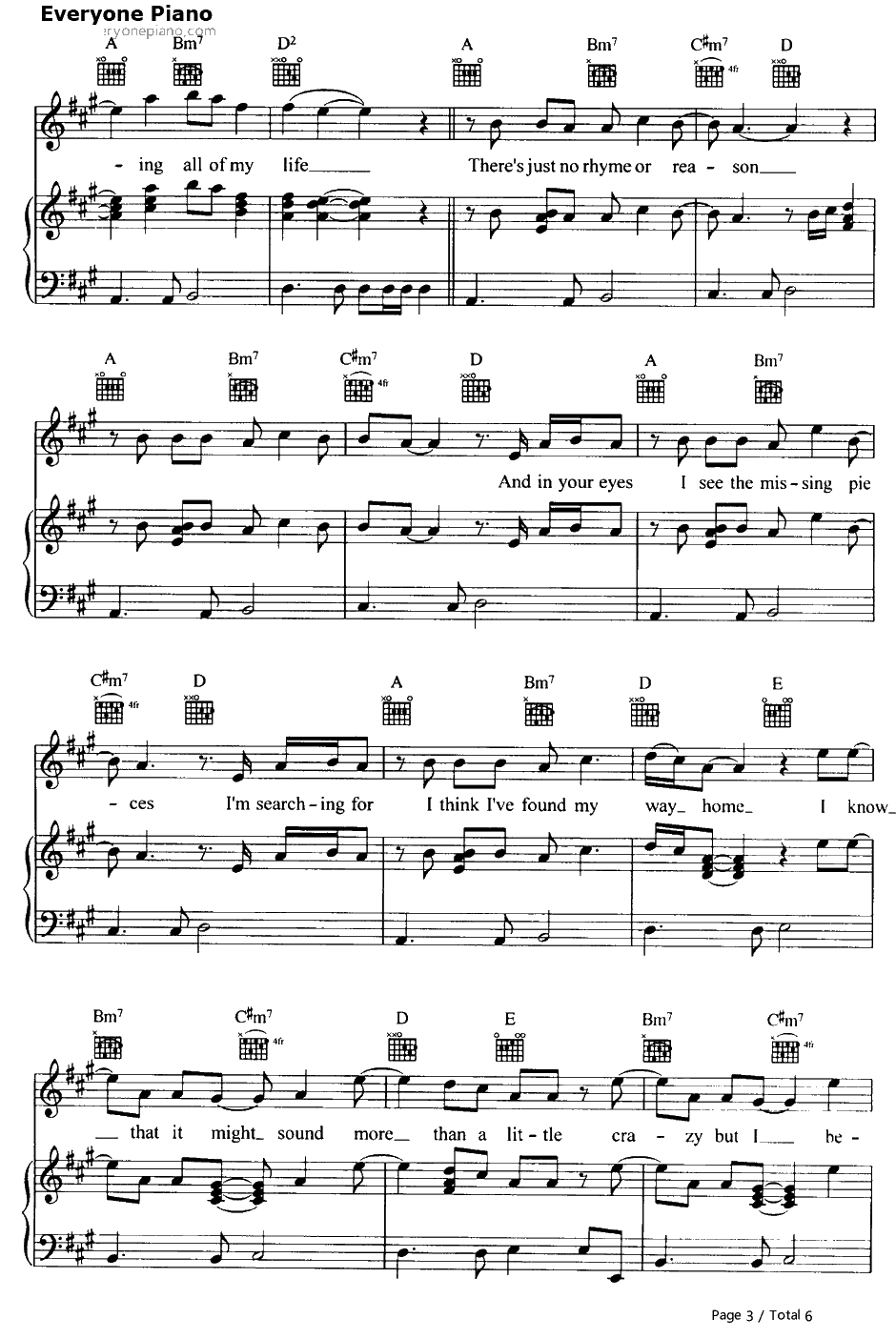 I Knew I Loved You钢琴谱-SavageGarden3