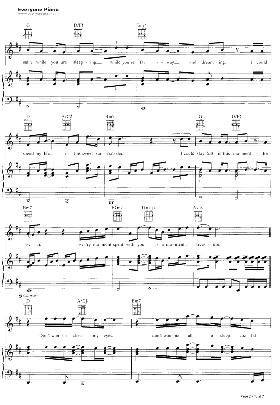 IDon't Want to Missa Thing钢琴谱-Aerosmith空中铁匠-绝世天劫主题曲2