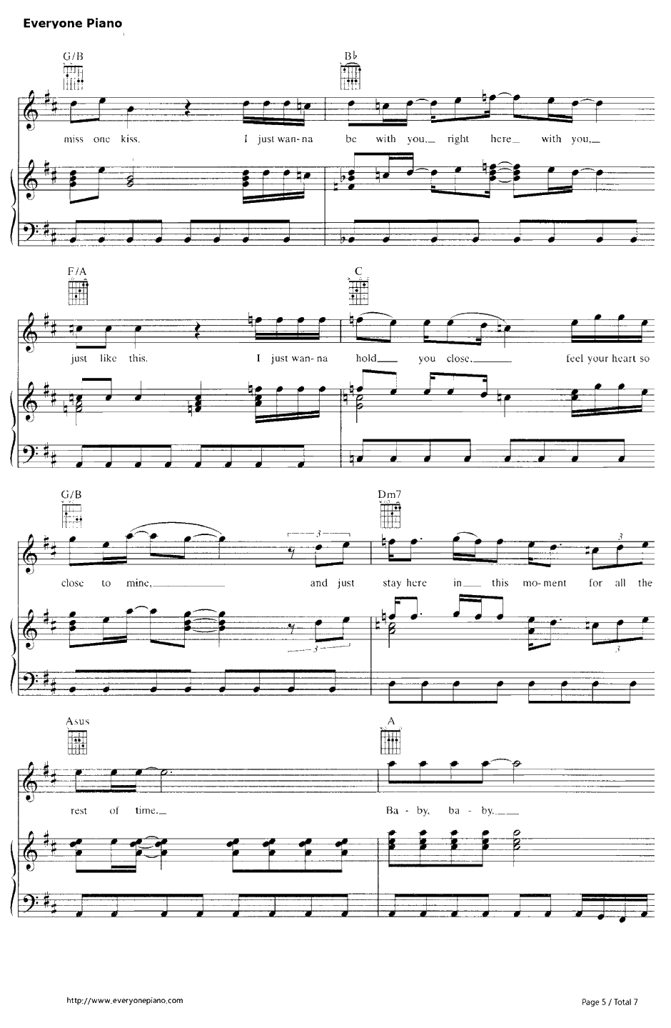 IDon't Want to Missa Thing钢琴谱-Aerosmith空中铁匠-绝世天劫主题曲5