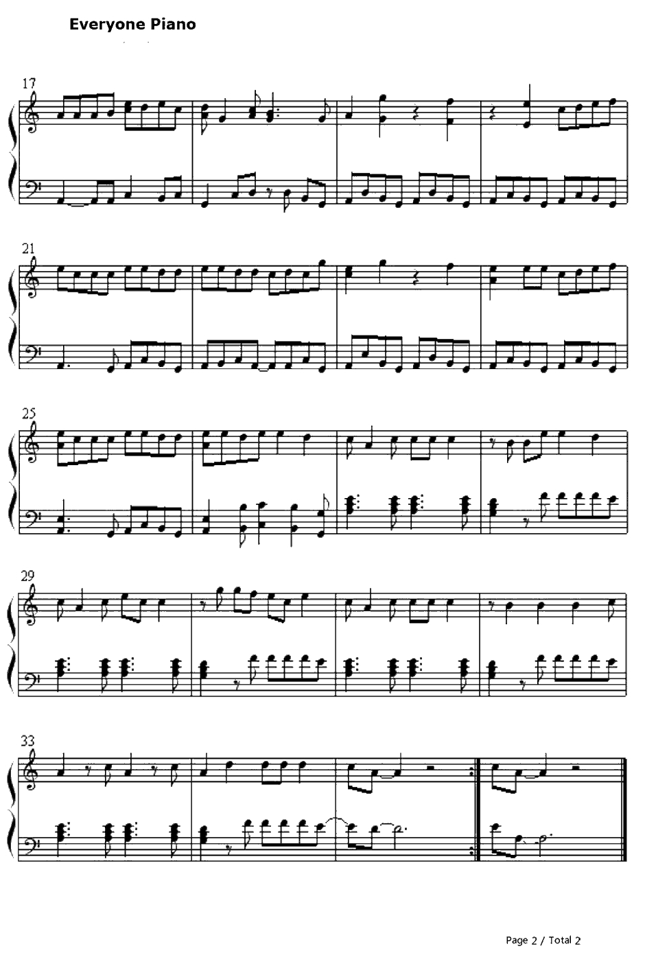 Just Dance钢琴谱-LadyGaga2