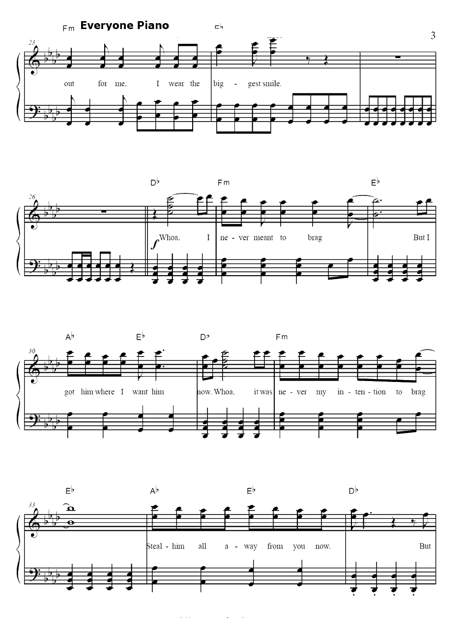 Misery Business钢琴谱-Paramore3