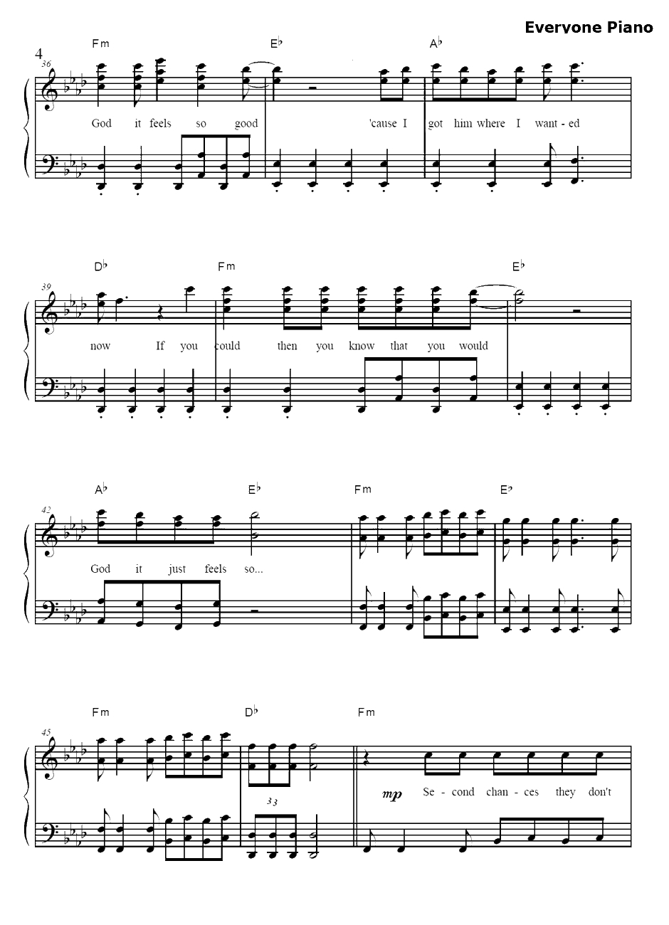 Misery Business钢琴谱-Paramore4