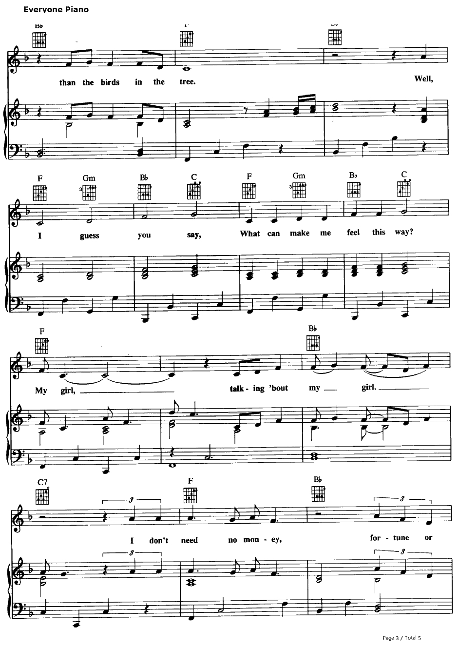 My Girl钢琴谱-TheTemptations3