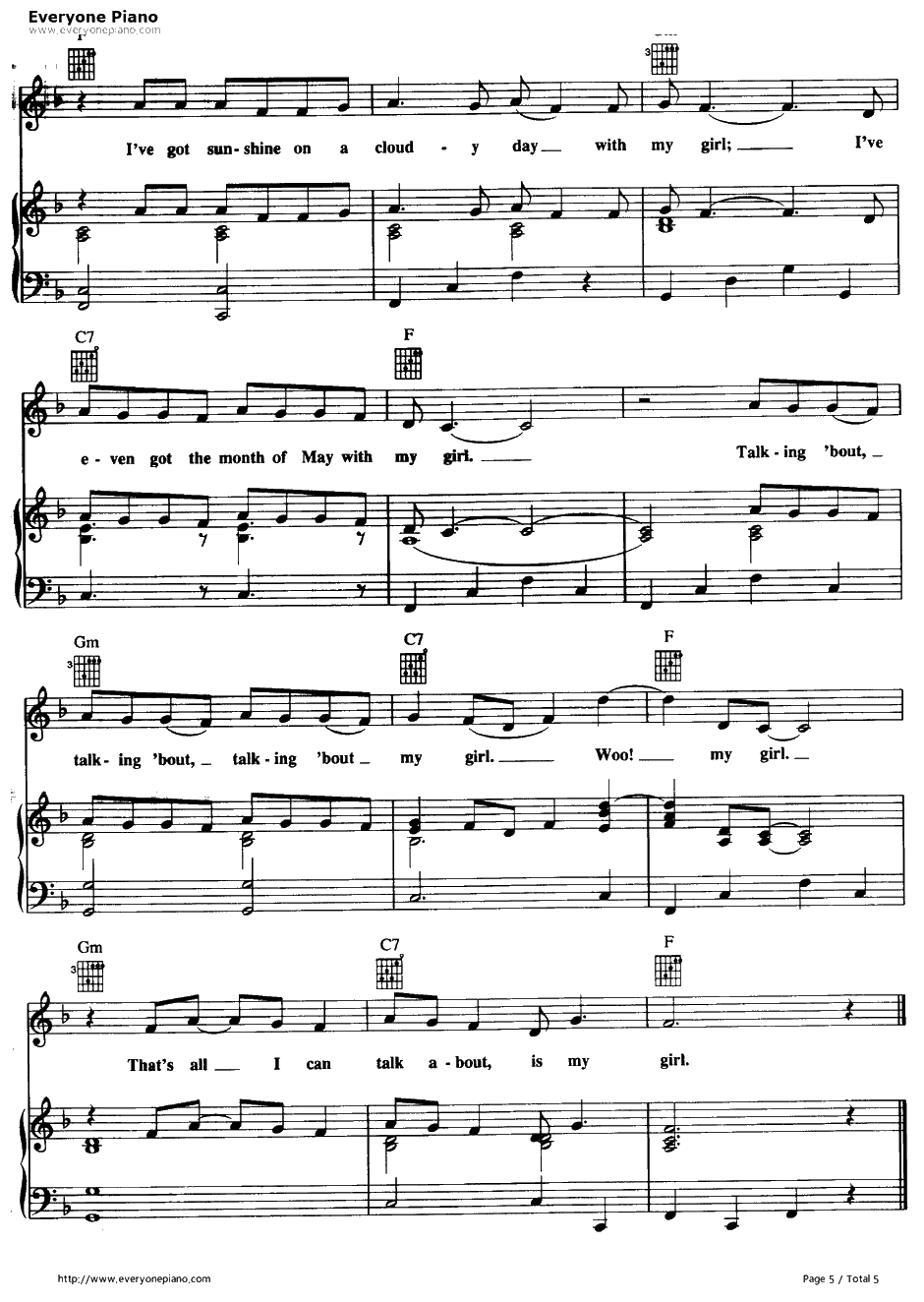 My Girl钢琴谱-TheTemptations5