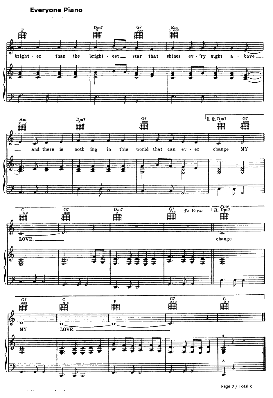 My Love钢琴谱-PetulaClark　2