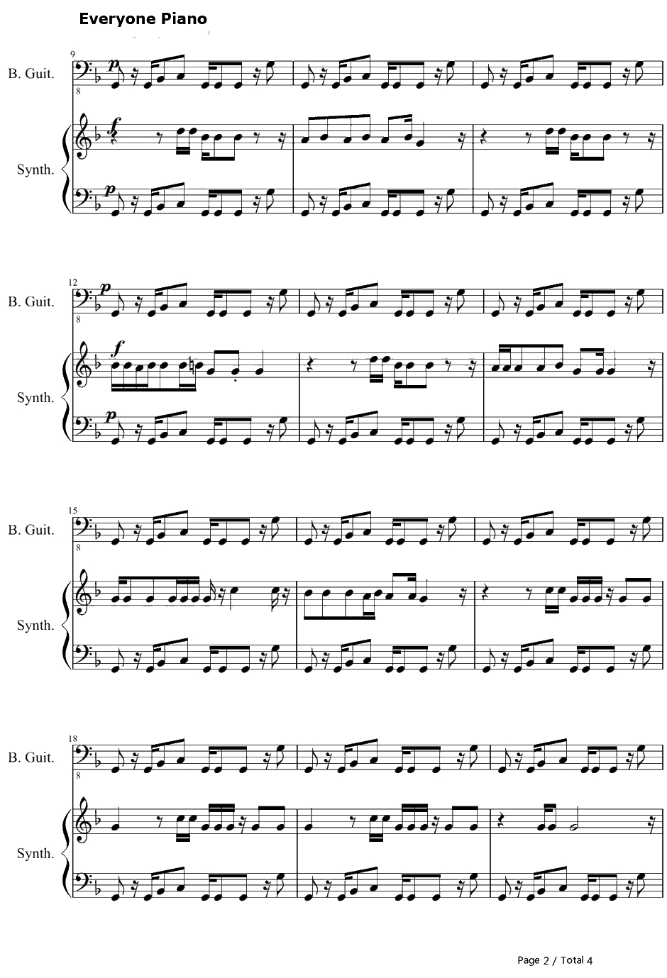 Sexy and I Know It钢琴谱-LMFAO2